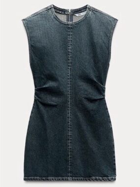 denim wrap dress zara Zara - Trf Short Denim Dress - Dark Indigo - Xl